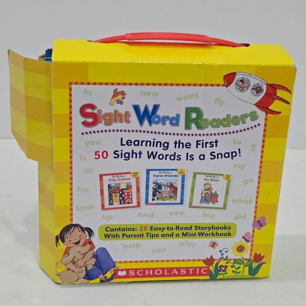 Scholastic Sight Word Readers Box Set 25 Storybooks 1 Workbook Learning 50 Words